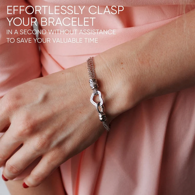 3 قطع أداة مساعدة السوار - أداة تثبيت للسوار والقلادة والمجوهرات والساعة - مشبك، مشبك مساعد، فضي + أزرق + أخضر-ABAM