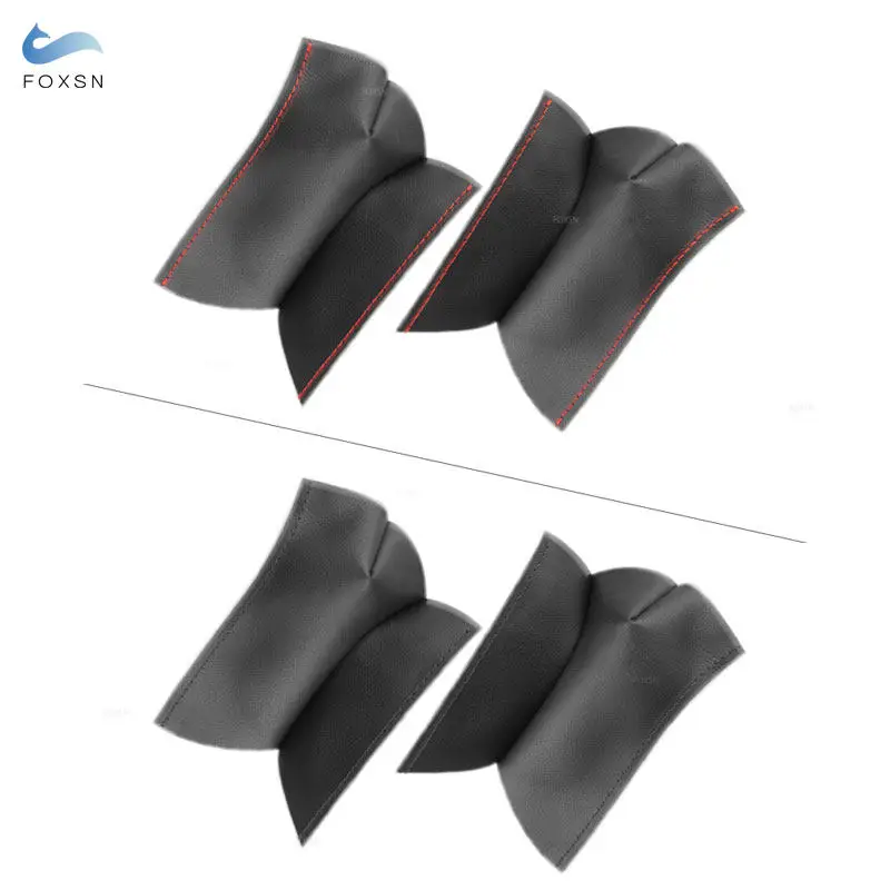 2pcs Car Interior Door Armrest Panel Handle Pull Cover For VW Tiguan 2017 2018 2019 2020 2021 2022 Microfiber Leather Trim