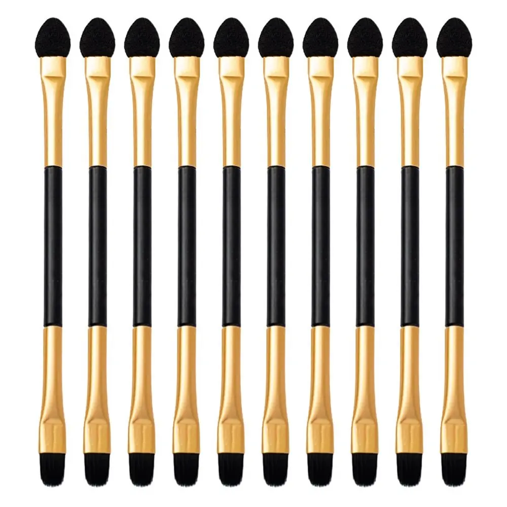 10PCS Eyeshadow Brushes Double-Ended Eyeshadow Applicators Long Handle Lip Eyebrow Beauty Makeup Tool