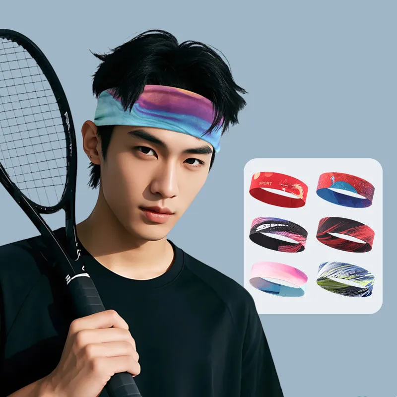 

Sports Sweatband for Men Women Breathable Tennis Headwrap Outdoor Sports Headbands Stretch Elastic Gym Running Yoga Hair Bands