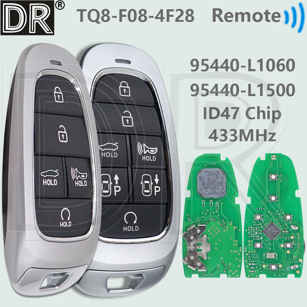 

DR 95440-L1500 ID47 HITAG3 чип 433 МГц бесконтактный умный автомобильный дистанционный ключ TQ8-F08-4F28 для Hyundai Sonata 2019-2021