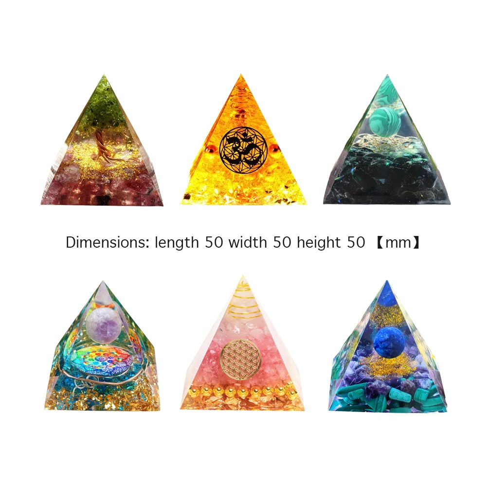 كريستال أورجون الهرم أوغان كريستال برج الطاقة كريستال أورجونيت الهرم للإجهاد تقليل شفاء التأمل جذب المحظوظ #6