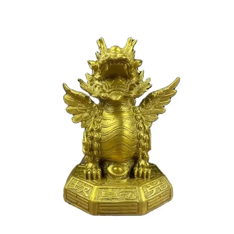 Jinggong Brass Flying Sky Bagua Qilin Decoration Brass Animal Pixiu Home Living Room Decoration Crafts