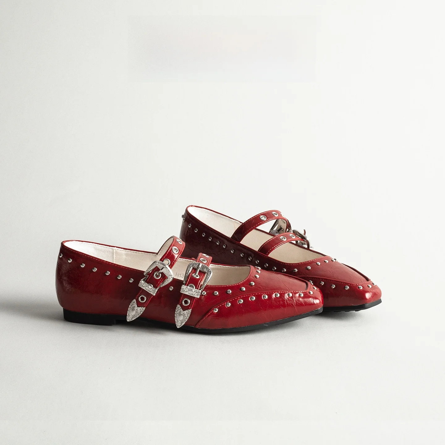 leather-retro-rivet-square-head-mary-jane-shoes-women-casual-ballet-flat-shoes-synthetic-inner-material-spring-season