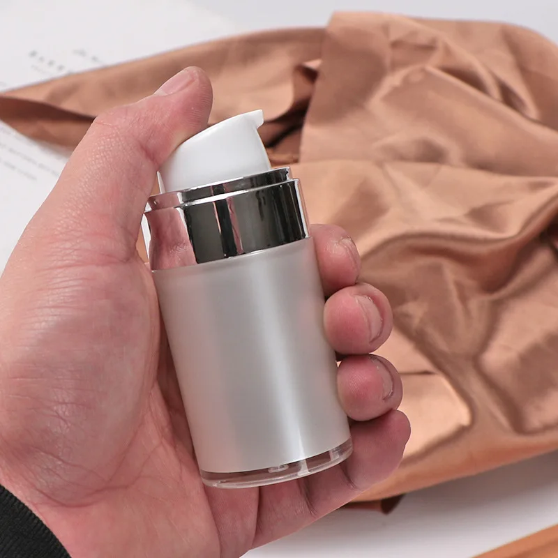 30Ml 50Ml Pomp Fles Cosmetische Jar Acryl Crème Hervulbare Blikjes Vacuüm Fles Pers Zalfpotje Flesjes Airless Cosmetische container