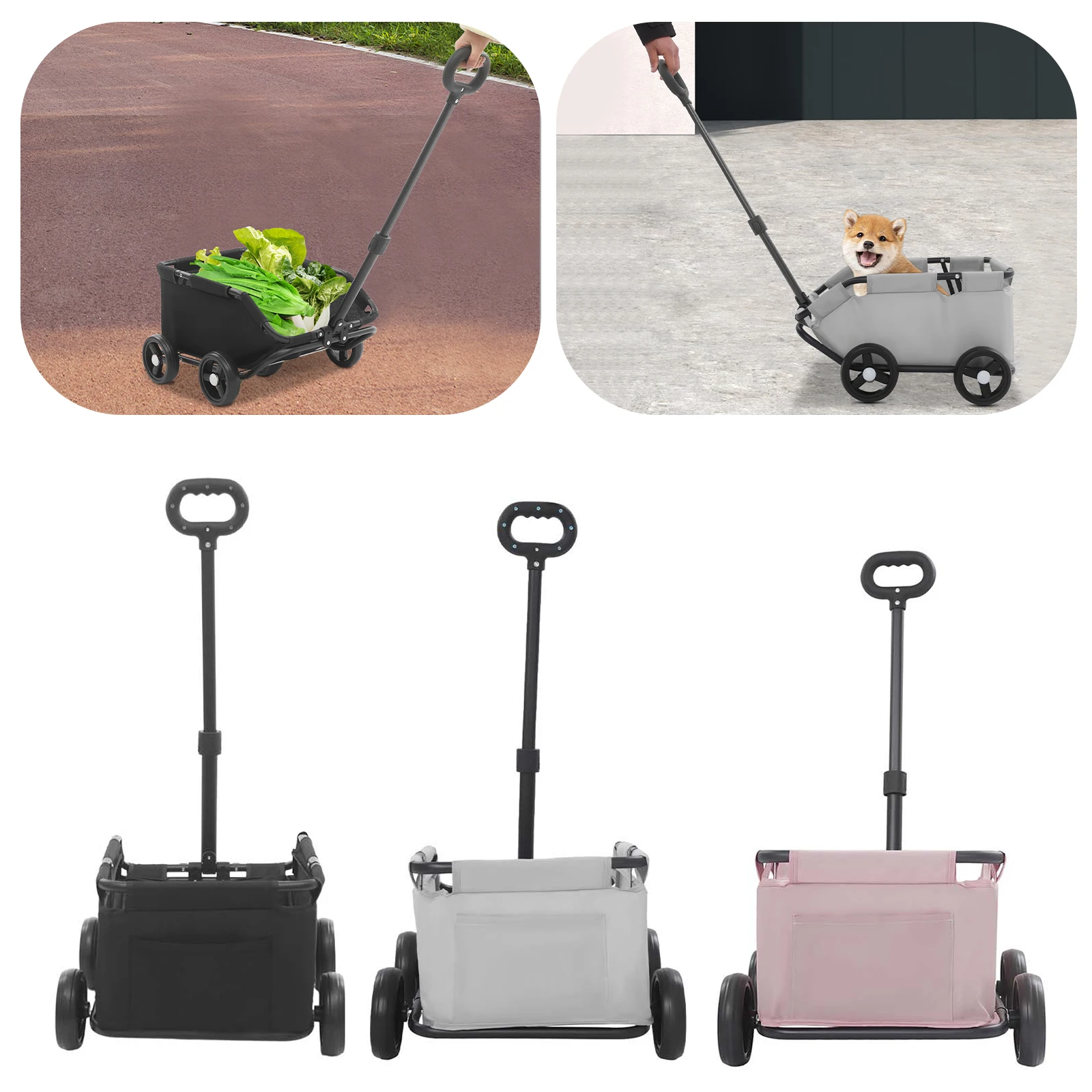 

Pink Baby Stroller For Travelling Carbon Steel 7.5kg/16.53 Lbs Max. Load Capacity Scratch-Resistant For Parks, Travel, Etc.