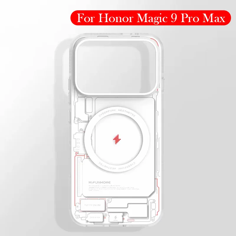 Coque mate pour Honor Magic 9 Pro Max, coque arrière avec fonction de recharge sans fil pour HONOR MAGIC 9 PRO MAX.
