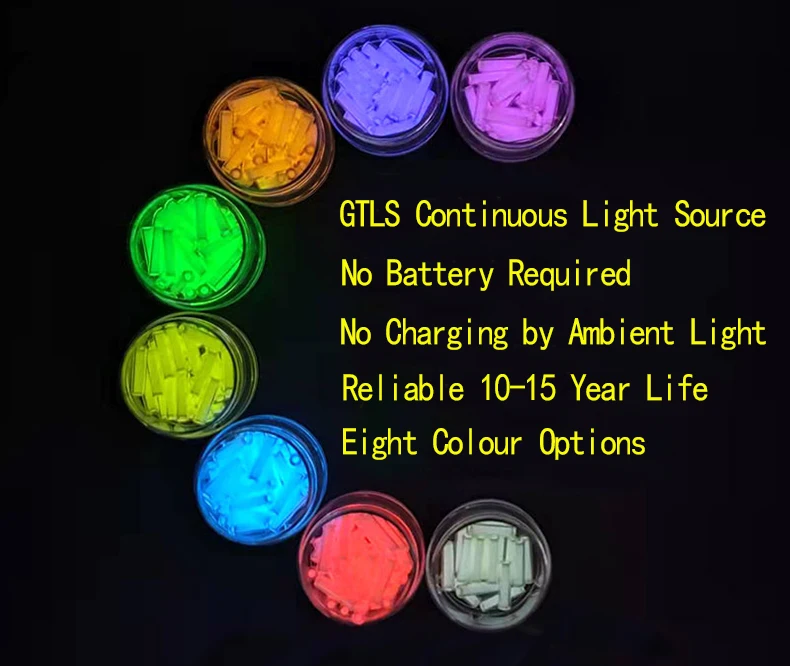 Luminous Tube Lights Self Luminous For 20 Years EDC Multi-color Selection Emergency Lights Outdoor Survival Tool betalight