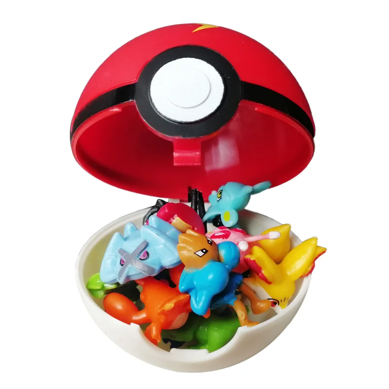 12/24 قطعة كرة البوكيمون مع 2-3 سنتيمتر بيكاتشو الشكل قزم دمية أنيمي عمل صغير صغير Pokeball الوحش كزة دمية لعبة جمع هدية طفل #6