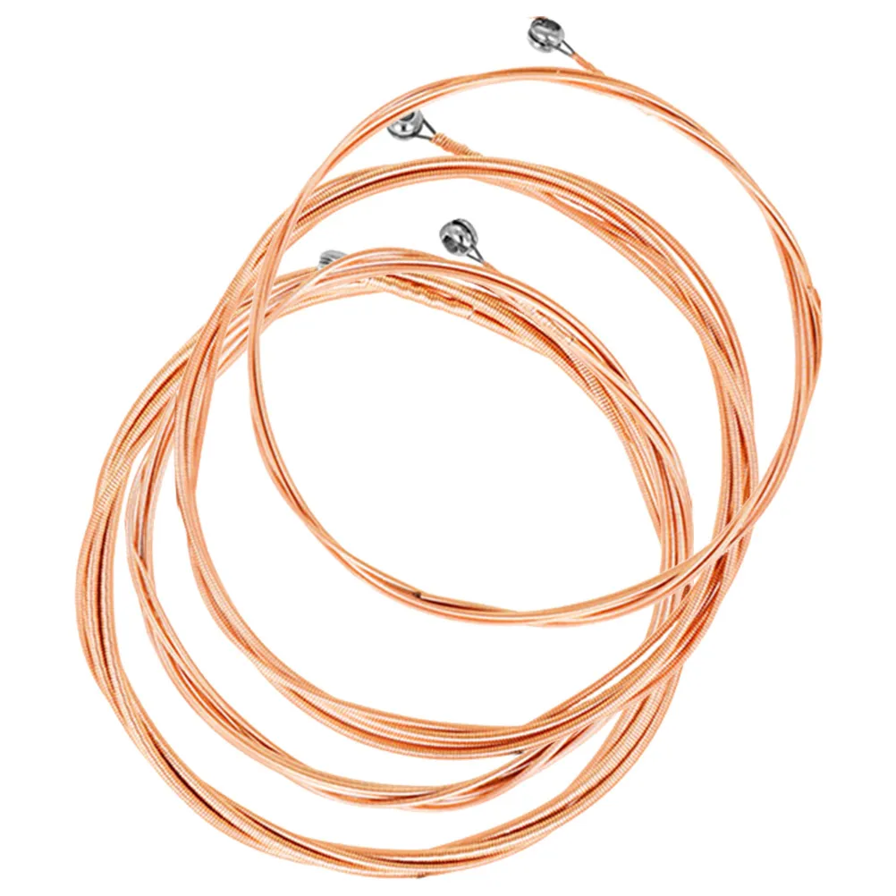 

4pcs Strings for Bass Guitar Hexagonal High Carbon Steel Core Anti Rust Standard Tone Lightweight Portable Instrument Parts