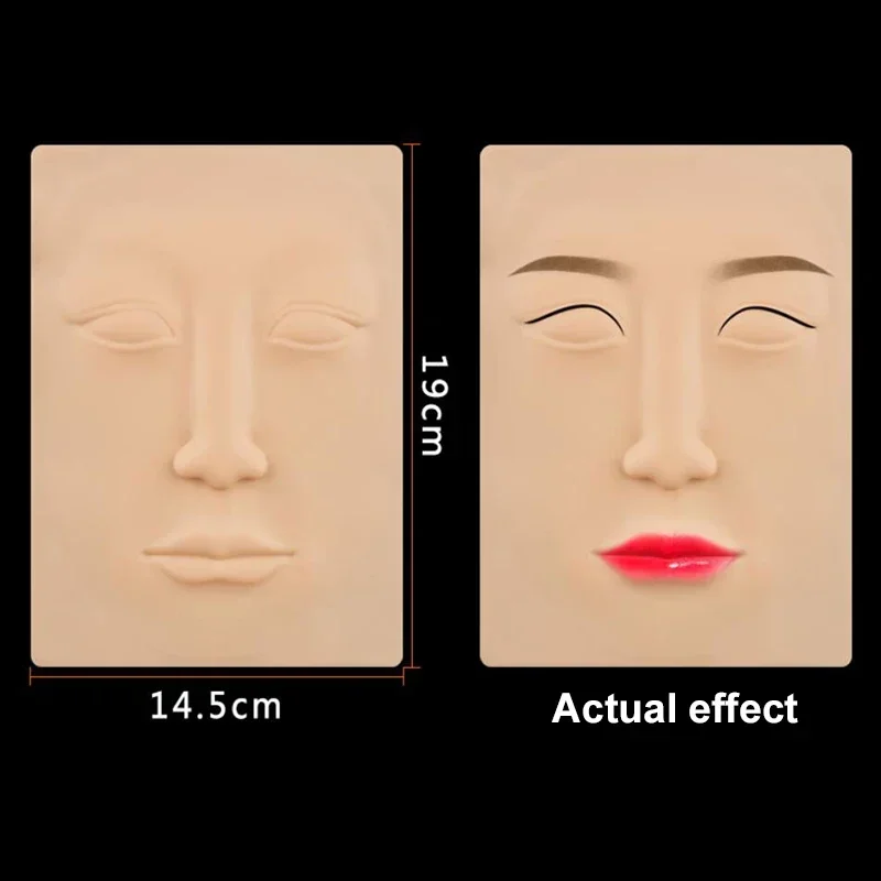 1/3/5Pcs High Quality Tattoo Practice Skin Artificial Leather For Eyebrows Eyes Lips Nose Permanent Makeup Full Face Fake Skin