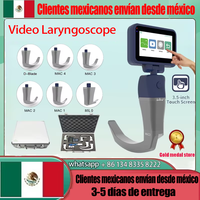 Mexico warehouse delivery 3.5 inch touch screen Video Laryngoscope Reusable Sterilizable Blades color Digital  Laryngoscop