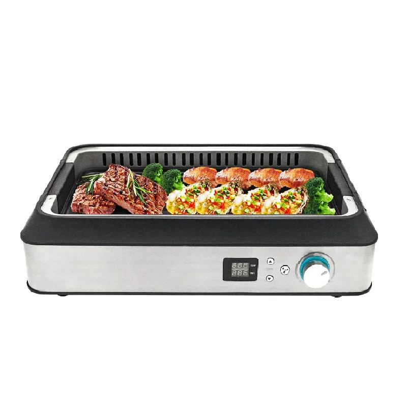 Customization With Non-Stick Coating Electric Barbecue Grill Multifunctional Smokeless Indoor Electric Bbq Grill