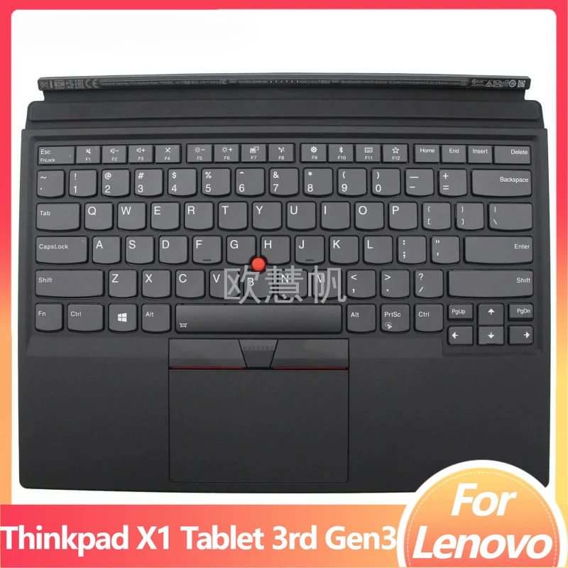 M 95%New for Lenovo Thinkpad X1 Tablet 3rd Gen3 Laptop Palmrest Upper Cover with US Backlit Keyboard 02HL150 01HX850 01AW830