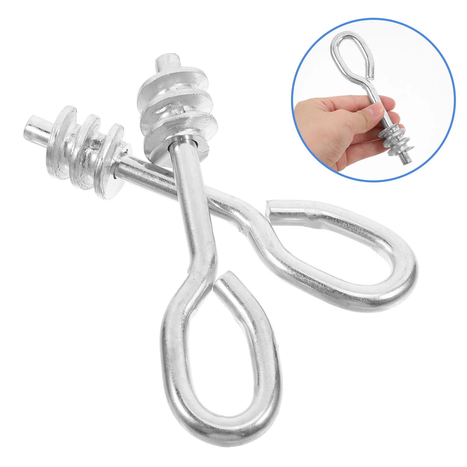 

2Pcs Stainless Steel Eye Bolts with Nuts Washers Heavy Duty Ring Lifting Expansion Bolt Outdoor Sunshade Hooks Strong Weather