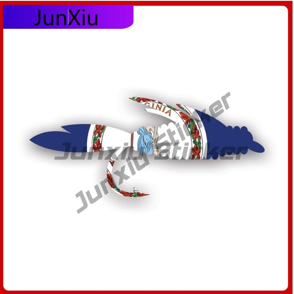 

Awesome Virginia Fly Fishing Sticker Decal American Made Uv Protected Va Wild Fish Lure Tackle Flies Rod Angler Jdm Vinyl
