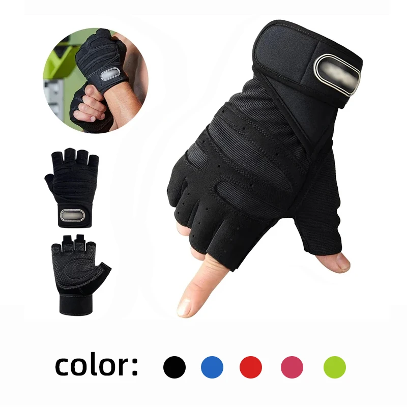 Gym Gloves for Men Women Fitness Weight Lifting Wristband Gloves Body Building Training Sports Exercise Cycling Glove Shockproof