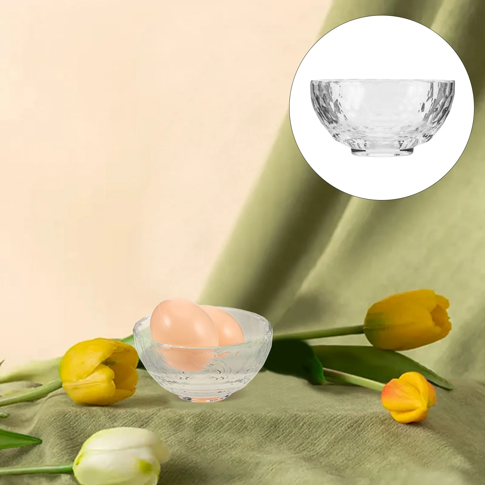 

Crystal Bowl Glass Votive Holder Buddha Cup Mini Dish Cup Religious Offering Container Meditation Yoga Incense