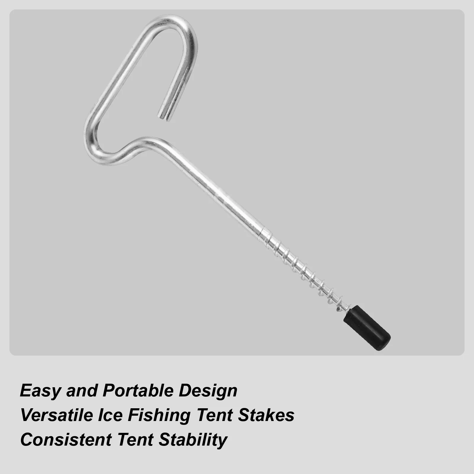 Taladro para tienda de pesca en hielo, barrena roscada de acero inoxidable para acampar al aire libre, herramienta de taladro para tienda de pesca de invierno para supervivencia y acampada