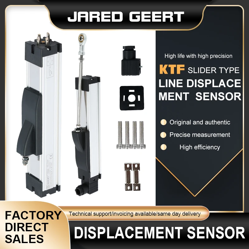 

GEERT KTF75-275mm Slide Type Linear Displacement Transducer Displacement Sensor Potentiometer Linear Position Measuring Sensor