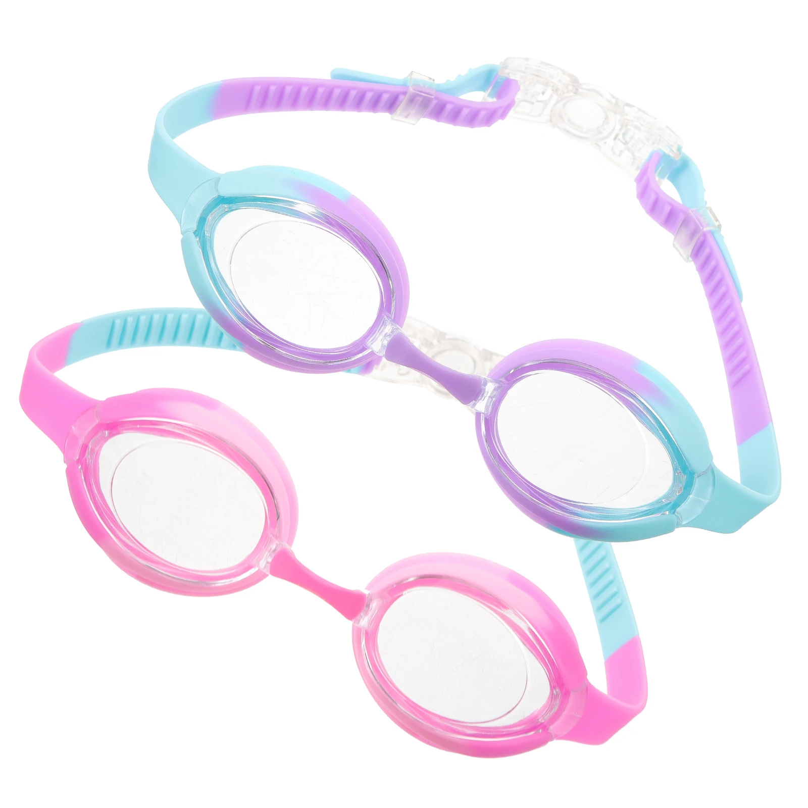 

2 Pairs Goggle Swimming Goggles Kid Water Proof Glasses for Children PC Toddler