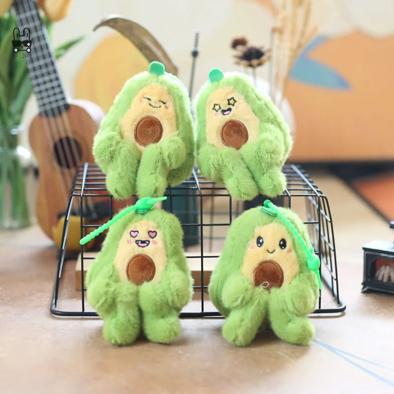 1Pcs 13cm Avocado Pendant Cute Doll Key Chain Plush Toy Stuffed Toys Bag Pendant Ornaments Birthday Gift For Kids Girl