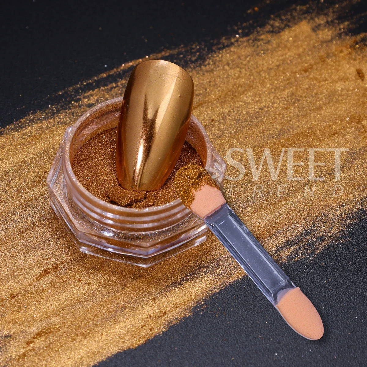 24 Uds. De pigmento colorido Y2K con purpurina para uñas, pigmento dorado, plateado, rosa, Metal cromado, polvo para frotar, abalorio DIY, polvo de decoración para manicura Flash