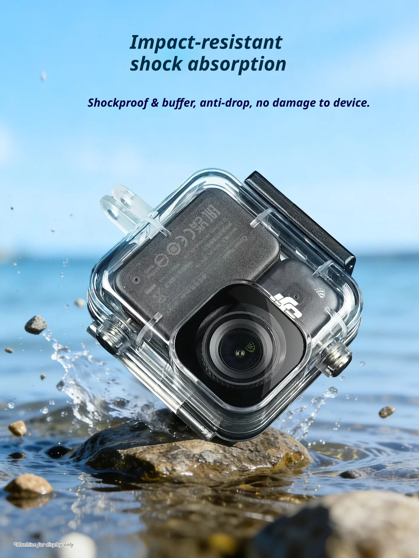 Custodia Impermeabile Per DJI Osmo Nano Fino A 60 Mt – Con 3 Filtri E Galleggiante, In PC E Vetro Temperato, Trasparente