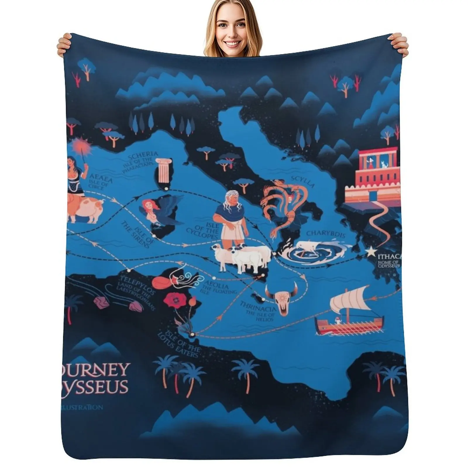 

Odyssey Map - Constellation Throw Blanket blankets ands for winter Fashion Sofas Softest Blankets