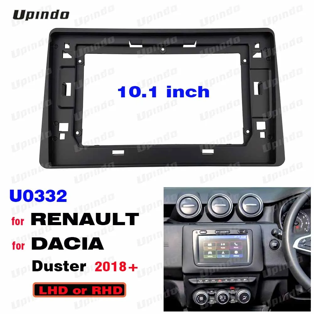 

For RENAULT Dacia Duster 2018 2 Din 10.1 inch Fascia Panel Frame Radio Install Kit Dash Trim ABS+PC Plastic Car Accessories