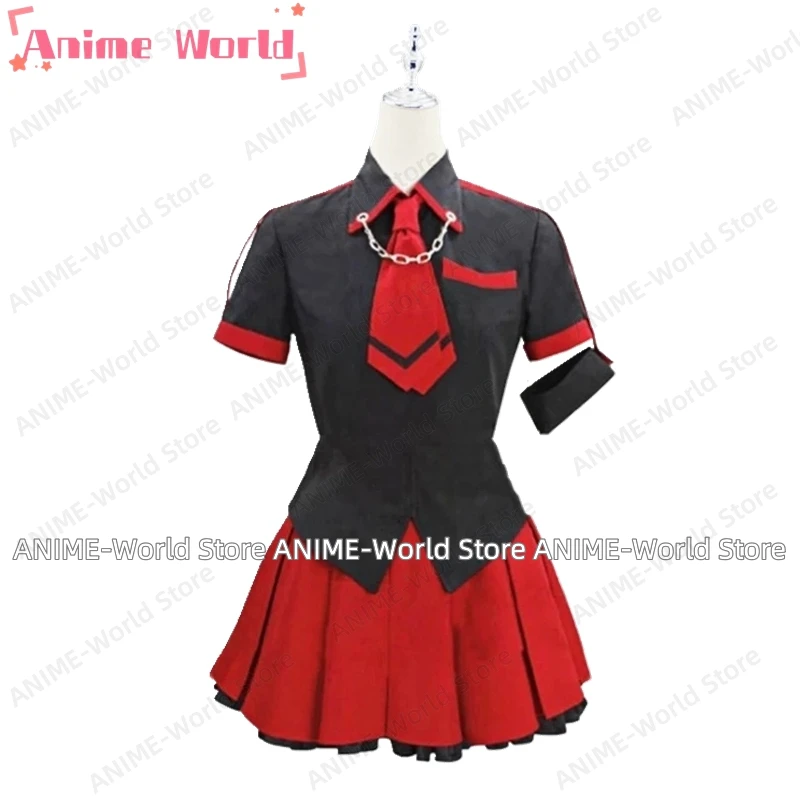 《Custom Size》Anime Blood-C Kisaragi Saya Girl Cloth Uniform Cosplay Costume Wig