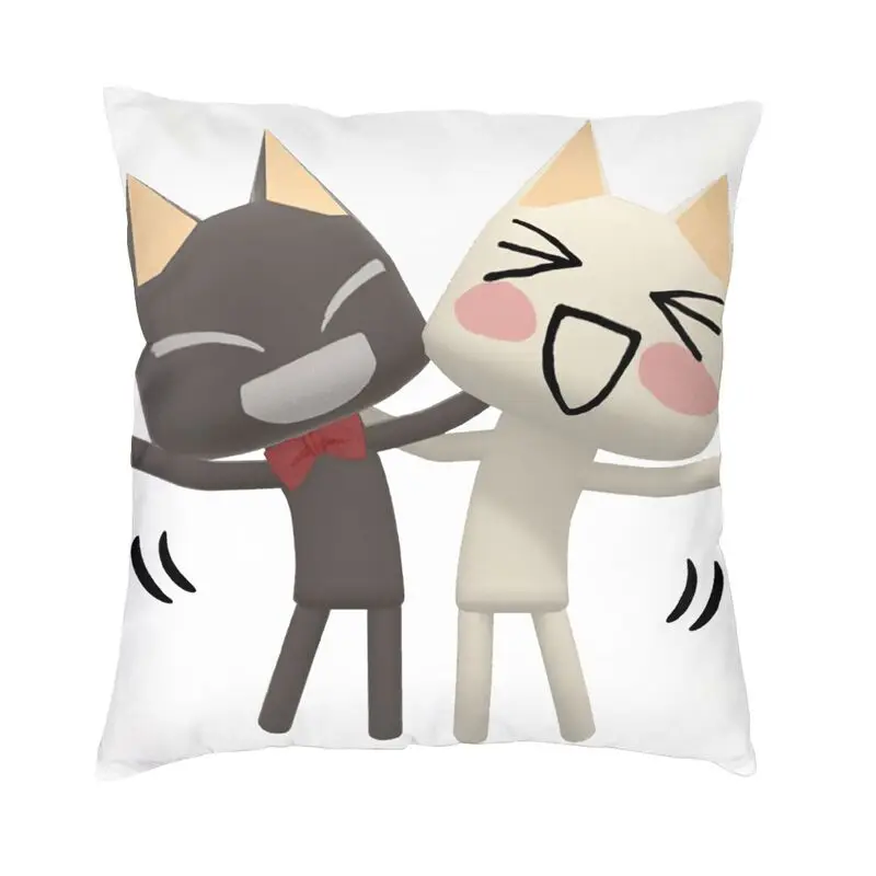 Fashion Toro Inoue Cat Cushion Covers 40x40cm Polyester Cartoon Animation Pillow Case Sofa Square Pillowcase Bedroom Decoration