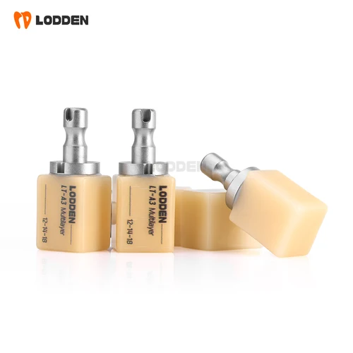 Imagen 2 del producto Lodden Dental híbrido cerámica bloque multicapa C14 cerámica híbrida Cerec bloque compuesto Material de laboratorio