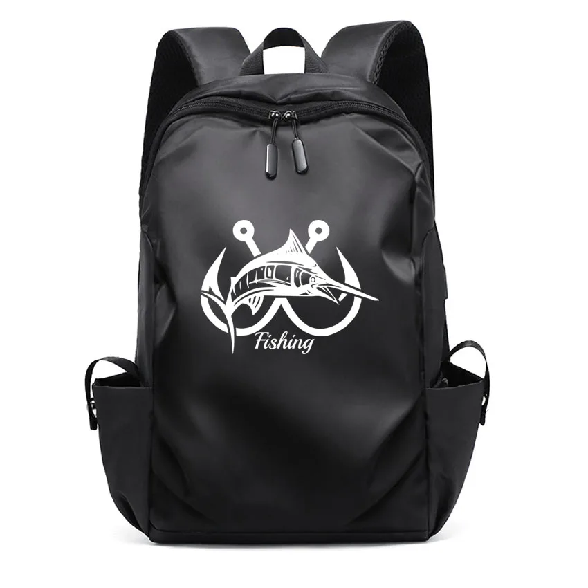 

Funny Fishing Lover Printed Women Unisex Backpack Men USB Charging Waterproof Laptop Business Computer Notebook Backpacks