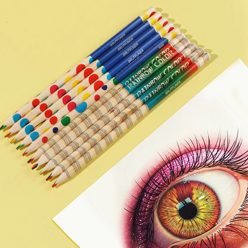 

10Pcs/lot DIY Cute professional Colored Pencil colour pencils Wood Rainbow colored Pencil for Drawing set Painting coloring Kid