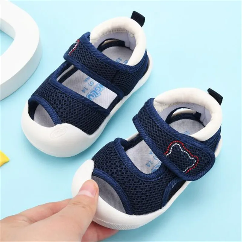 Summer Toddler Sandals for Baby Girl Shoes Color Net Cloth Breathable Boys Sneakers New Design Kids Infant Sport Girls Sandals