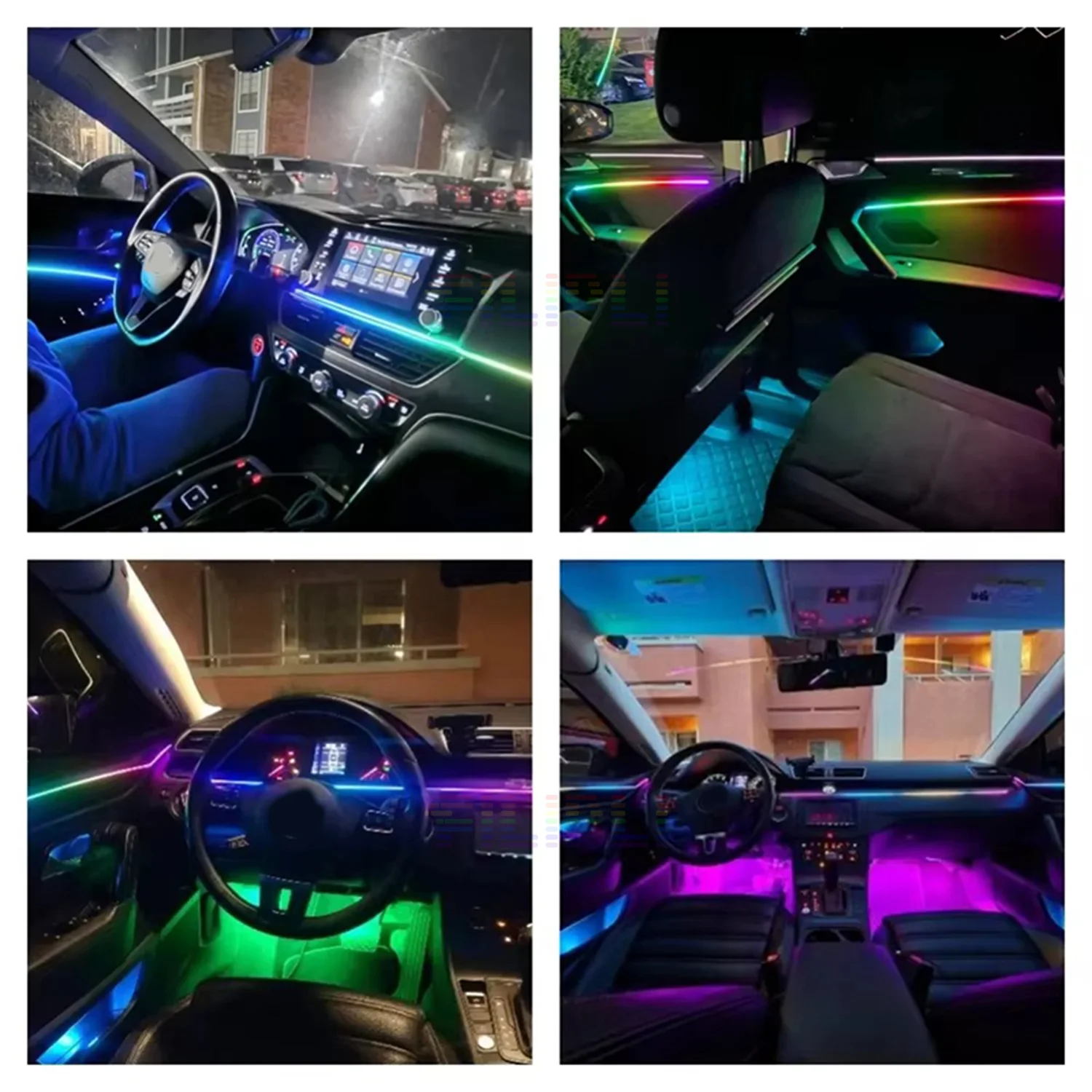 For Ford Territory Car Interior Decorative Ambient Light RGB 64-Color LED Quick-Fit Installation Kit For 2018-2021 - Detail 1