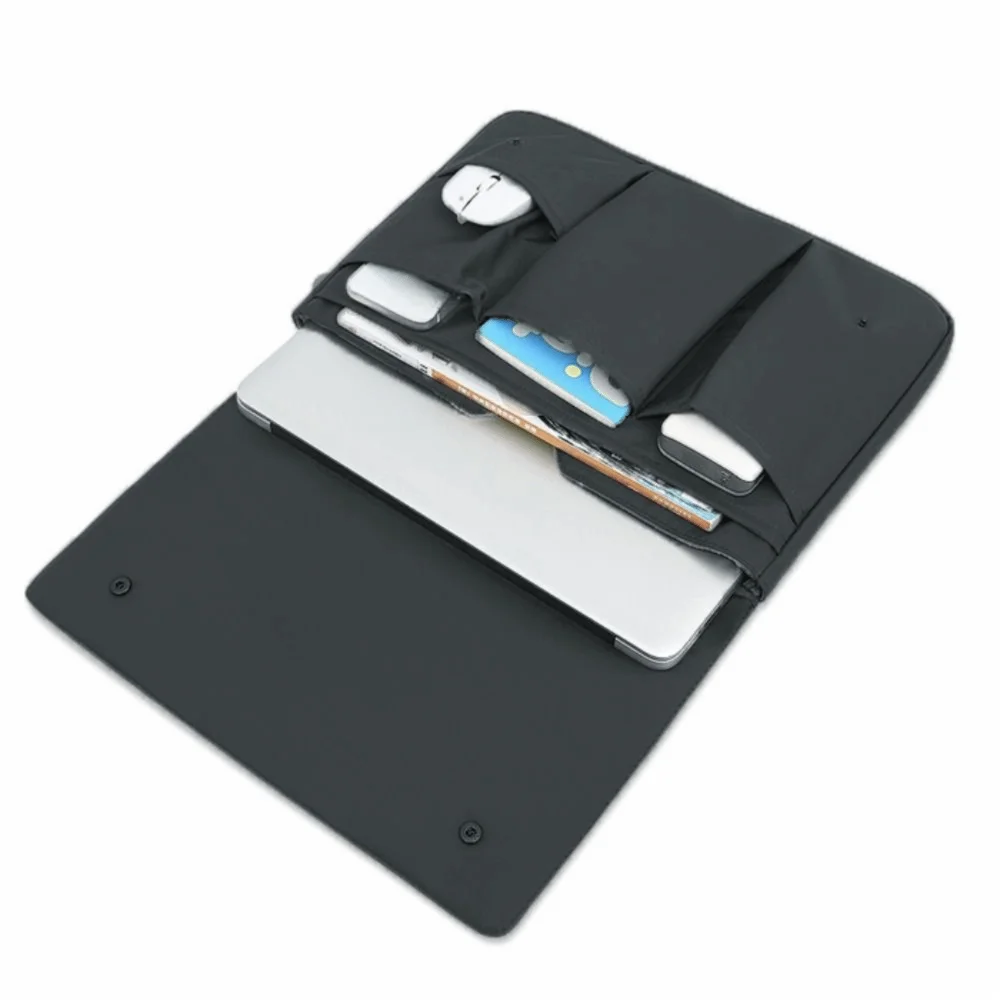 

Simple 14/15 Inch Laptop Sleeve Waterproof with Flip Cover Laptop Inner Bag Multi-compartment Shockproof Laptop Case Student
