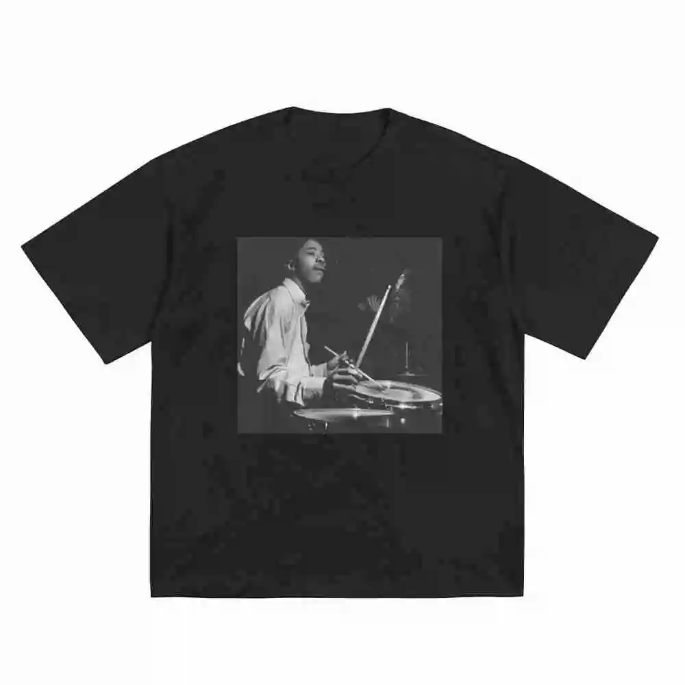 Tony Williams Drummer Jazz 180Gsm Short Sleeve Tee 100% Cotton T-Shirt