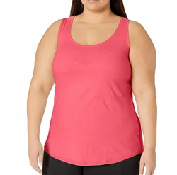 Koszula damska Plus Size Shirttail Tank Solidny top bez rękawów dla kobiet Letni top dla kobiet Casual Sleeveless