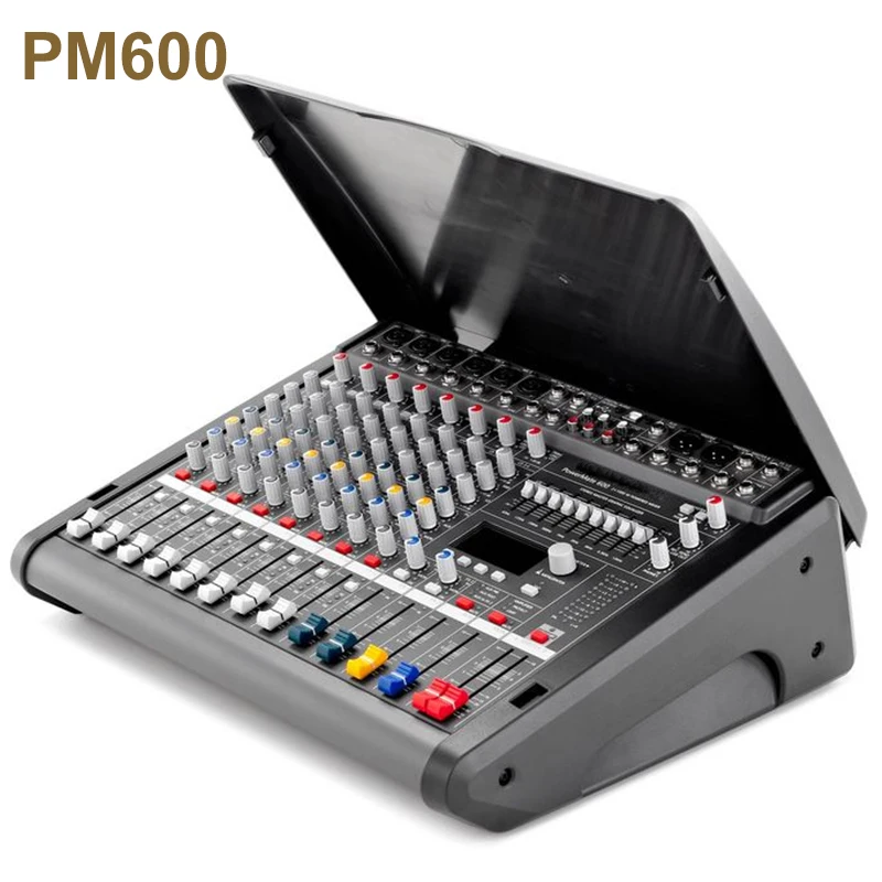 1:1 Powermate PM600-3 Power Audio Mixer Console 2*1000W 4Ω Professionele Powered Mengen 6 + 2 Kanaal Voor dj Professionele Stage
