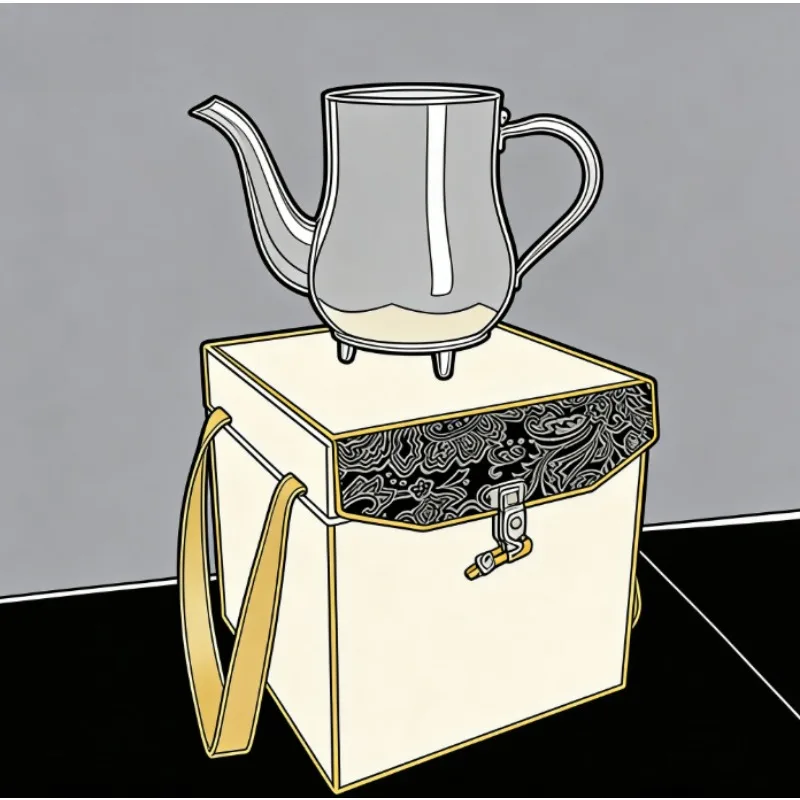 Snowstorm Teapot (Stainless) Magic Trick for Snow Paper Production Stage & Close-Up Illusions Magician Props, Mentalism Gimmicks
