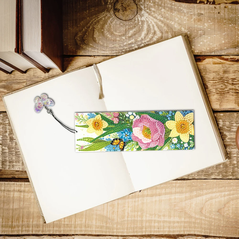 

4Pcs Special Shape 19.5x6cm DIY Bookmarks Diamond Painting Kits Diamond Painting Bookmark Making Kit for Adults Beginners