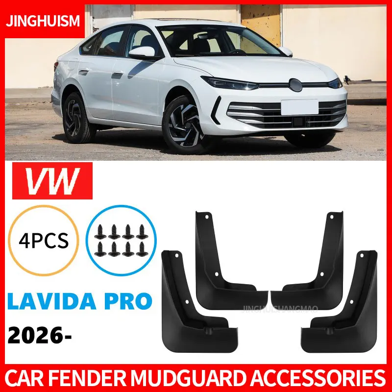Mud Flaps Auto Accessories ABS Black Mudguards Exterior Splash Guards For VW Lavida Pro 2026 Tire Mud And Dirt Protection