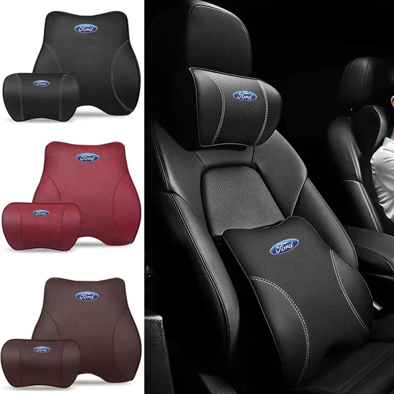 

Car Neck Pillow Headrest Lumbar Support Headrest for Ford Focus Mustang Explorer Fusion Mondeo Edsel Everest Expedition S Max