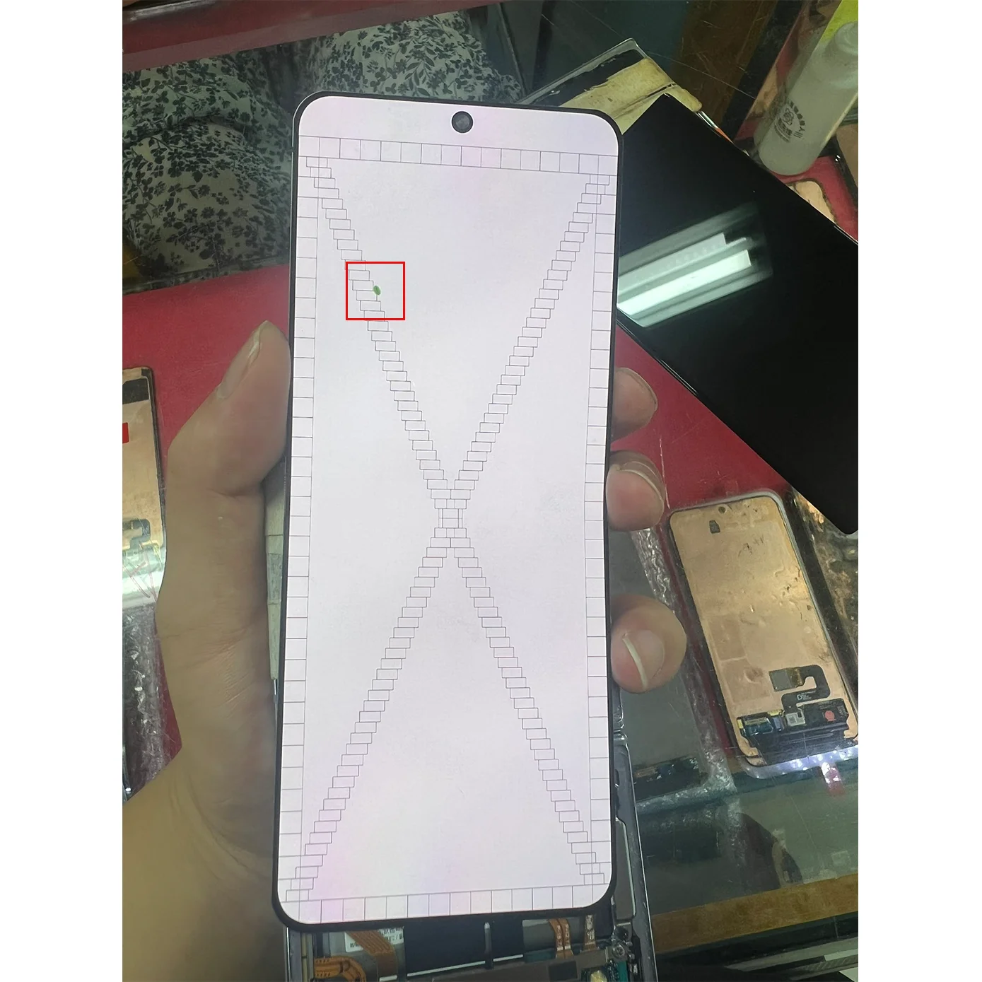 6.7" AMOLED For Samsung Z Flip 4 LCD SM-F721 Display Screen Assembly For Samsung Z Flip 4 F721 F721B F721N LCD With Dot Line