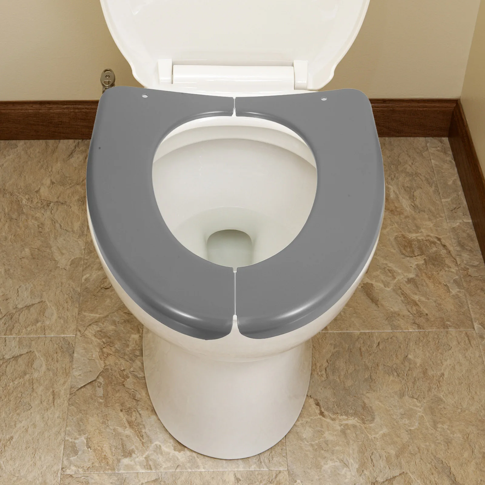 

Foldable Portable Toilet Cushion Waterproof Plastic Seat Cover Universal Fit Travel Rental Homes Public Restrooms Adults