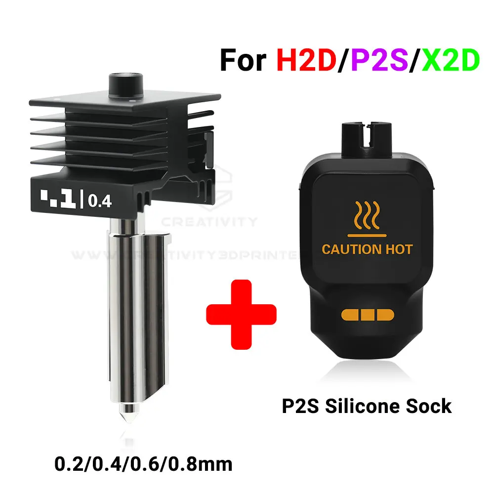 

Комплекты хотэндов P2S X2D Upgrade для Lab H2D H2S H2C с быстрой заменой, со встроенными соплами 0.2/0.4/0.6/0.8 мм, детали для 3D-принтеров