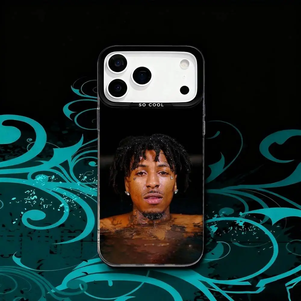 حافظة Y-YoungBoy DESHAWN MASA لهاتف iPhone 17,16,15,14,13,12,X,8,Pro,Max,Plus,SE4,Air,Mini مضادة للانزلاق باللون الأسود IMD غير اللامع