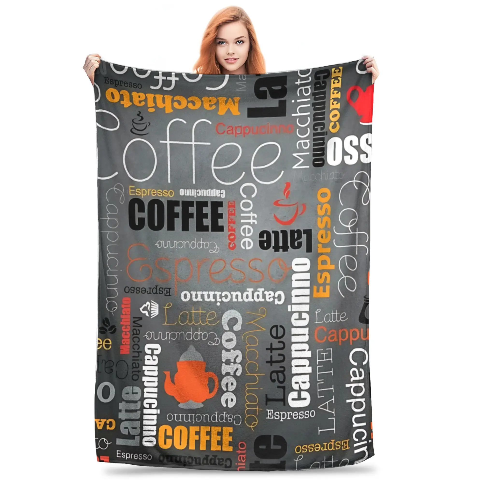 1PC Coffee Aesthetics and Vibes Daily share ideas  Winter Blankets for Adults Bedding Home Interior Sofa Knee Black Friday Deals
